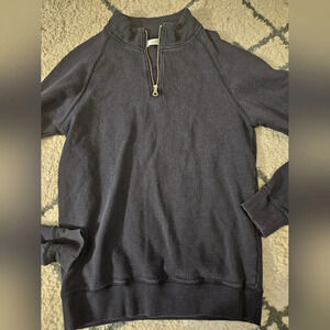 Italic brand mens 100% cotton 1/3 zip ling sleeve size small